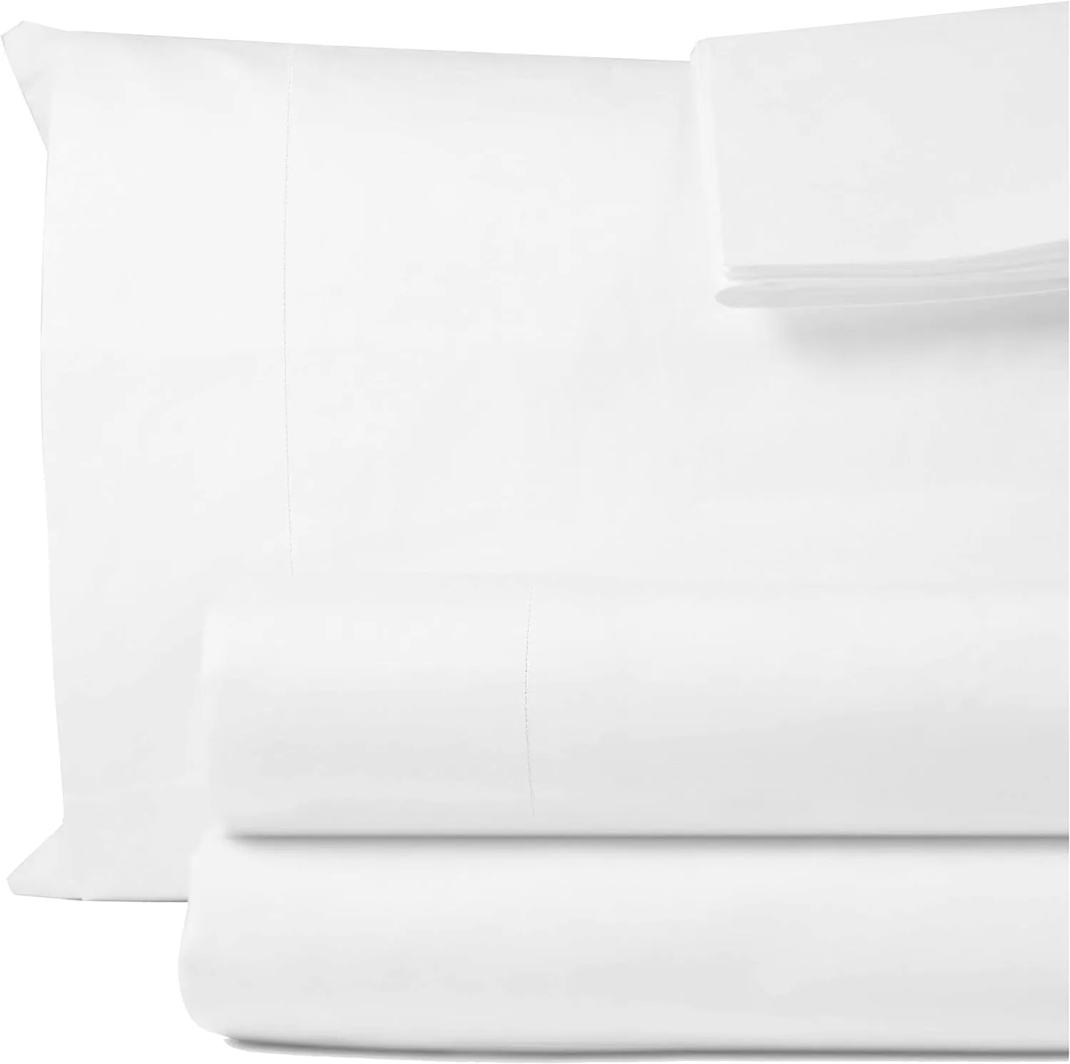 100% Egyptian Cotton King Sheet Set 1000 Thread Count Luxury Hotel Soft and Smooth White King Size Bed Sheets Set 16" Deep Pocket Sateen Weave Extra Long Staple Cotton Bedding - 4 Piece