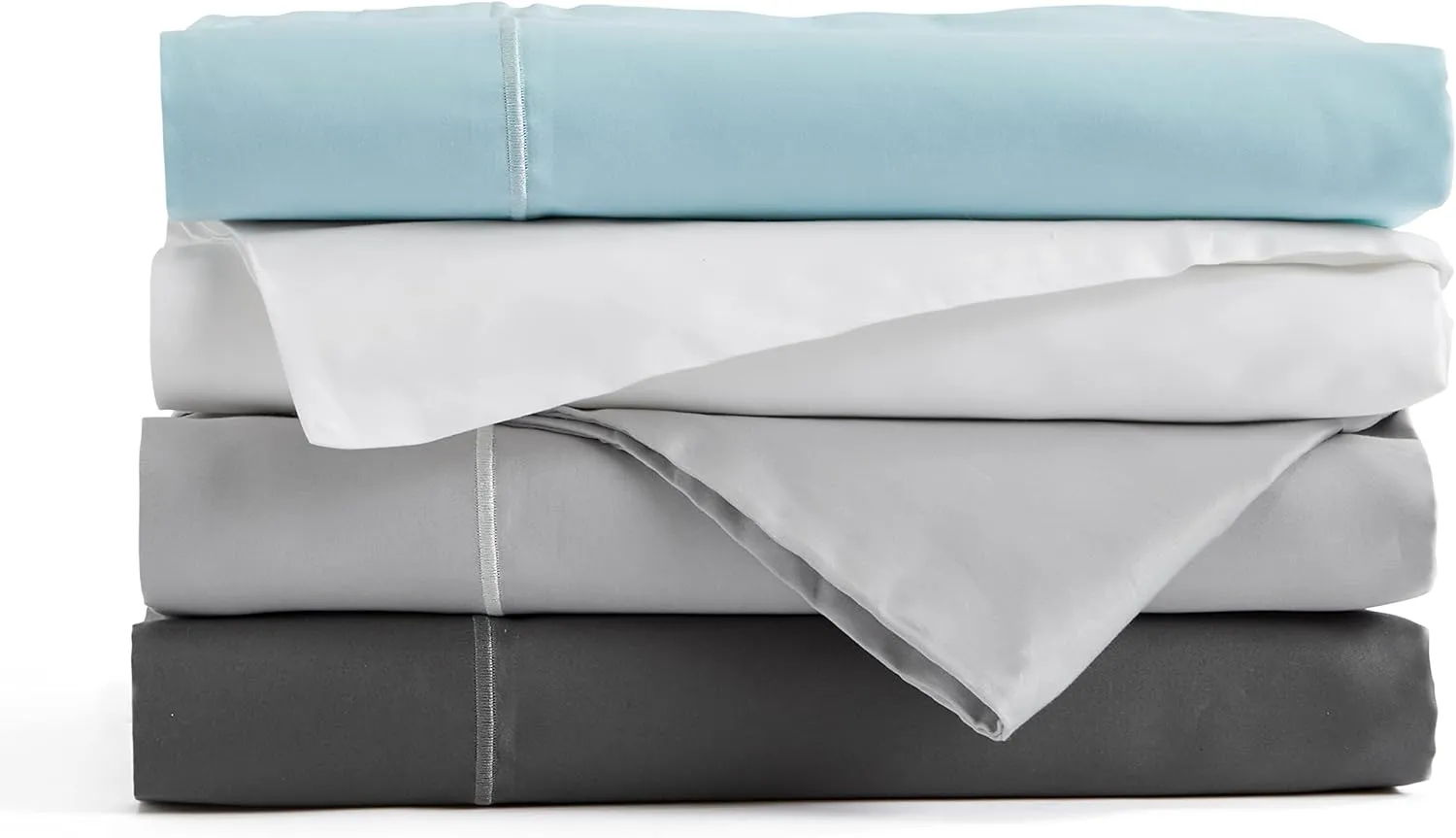 100% Egyptian Cotton Sheet Set | 400 Thread Count - Bedding Sheets & Pillowcase | Deep Pocket Fits up to 18" Mattress | Queen - Dark Gray - 4PC | Certified Egyptian Cotton | Nile Delta Collection