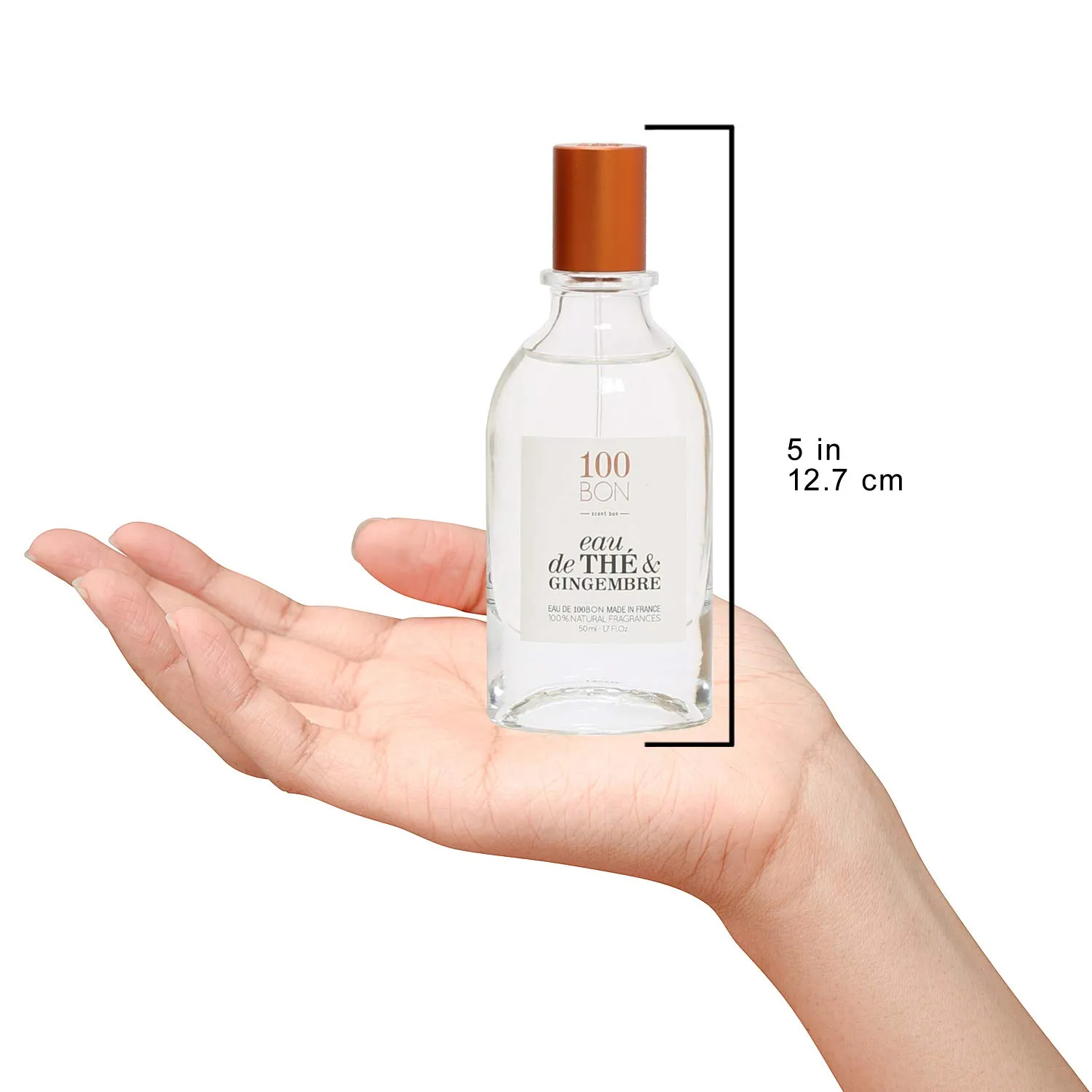 100BON Eau De The & Gingembre Tea & Ginger Scent for Women & Men Energizing Organic Fragrance - Sweet, Citrus & Spicy Notes - 100% Natural Fragrance Spray, 33.8 Fl Oz