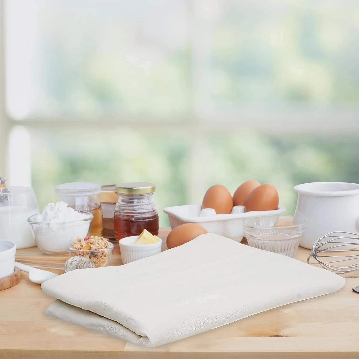 12 Pack White Flour Sack Towels 28'' x 28'' - Extremely Absorbent Flat Light Weight Flour Sack Cloth - 100% Cotton Flour Sack Dish Cloths - Tea Towel for Kitchen and Drying Dishes