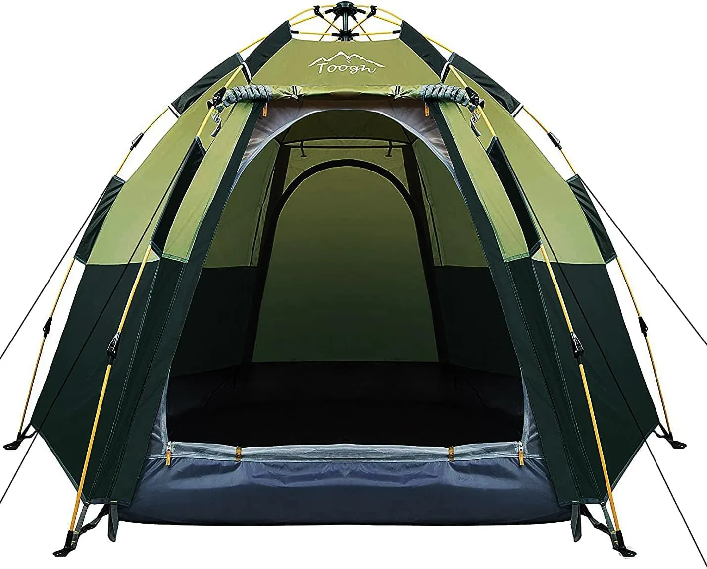 2-3 Person Camping Tent 60 Seconds Easy Quick Set Up Tent Waterproof Pop Up Dome Family Hexagon Outdoor Sports Backpacking Tents Double Layer Flysheet Camping Sun Shelters 2 Doors