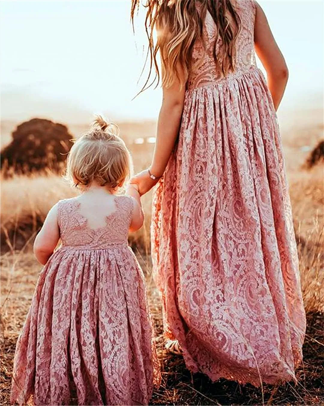 2Bunnies Girl Paisley Lace Back A-Line Straight Tutu Tulle Party Flower Girl Dress