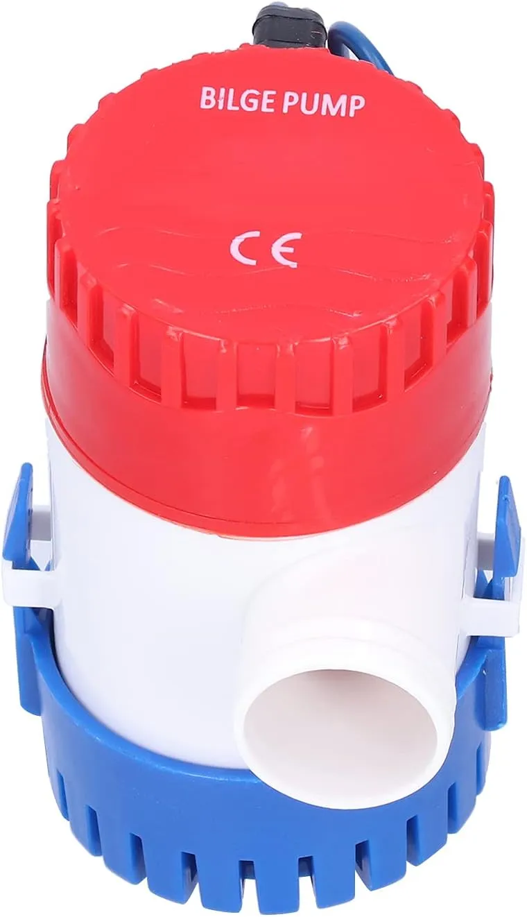 350GPH Bilge Pump, Stainless Steel Shaft ABS Pump with Filter, for Sea Water Quality Analysis, Sewage Treatment, Water Circulation Transfer (DC12V 350GPH)