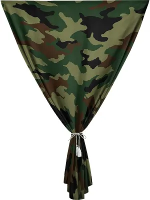 Adjustable Blackout Shades, Camo Portable Blackout Curtain, Fashionable Graphic Uniform Inspired Camouflage Clothing Print Temporary Blackout Blinds,35W x63L Inch, for Bathroom Living Room Bedroom