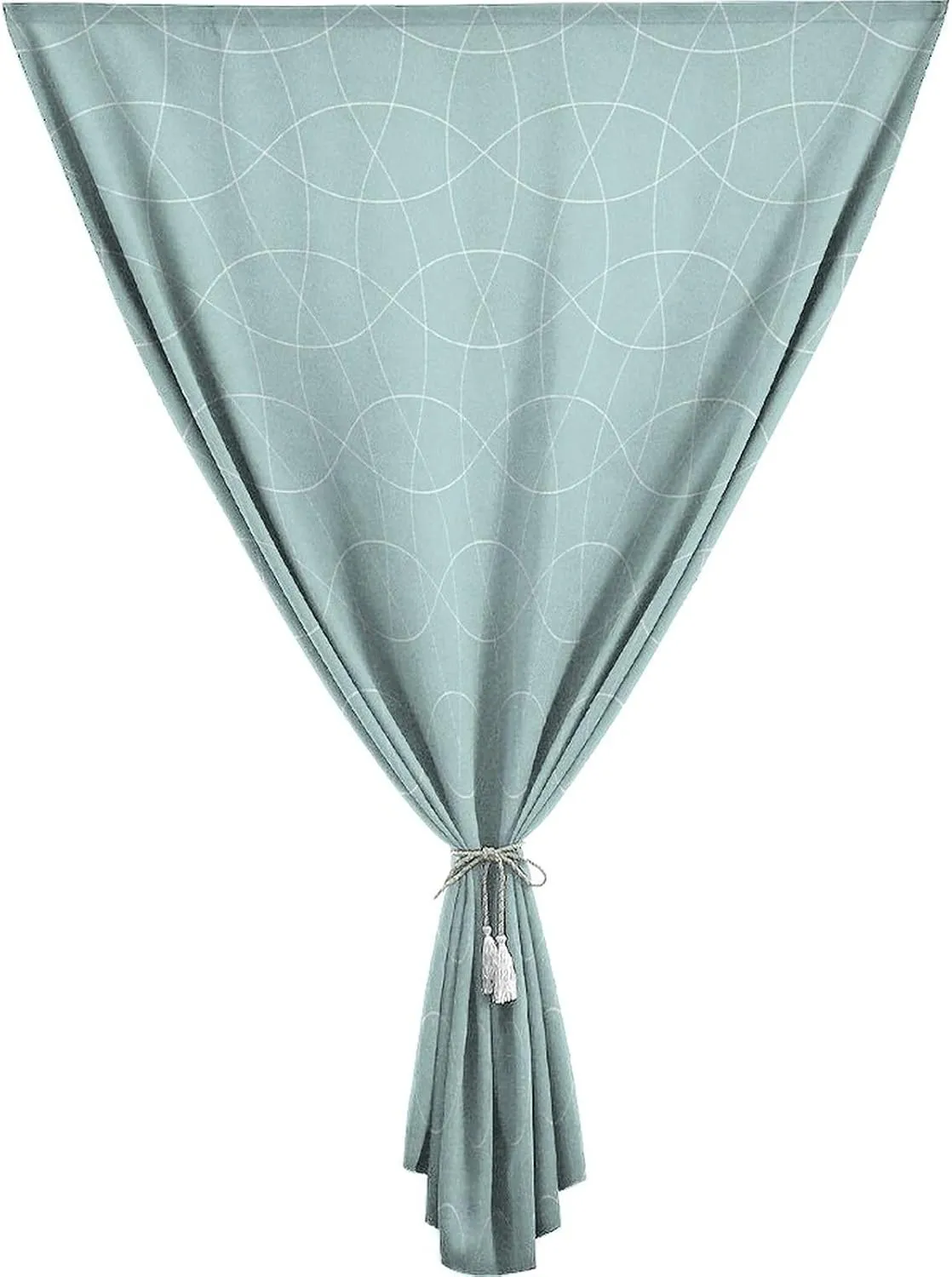 Adjustable Blackout Shades, Teal and White Portable Blackout Curtain, Traditional Arabic Tangled Lattice Pattern Print Living Room Bedroom Window Drapes,24W x40L Inches, for Children Kids Bedroom