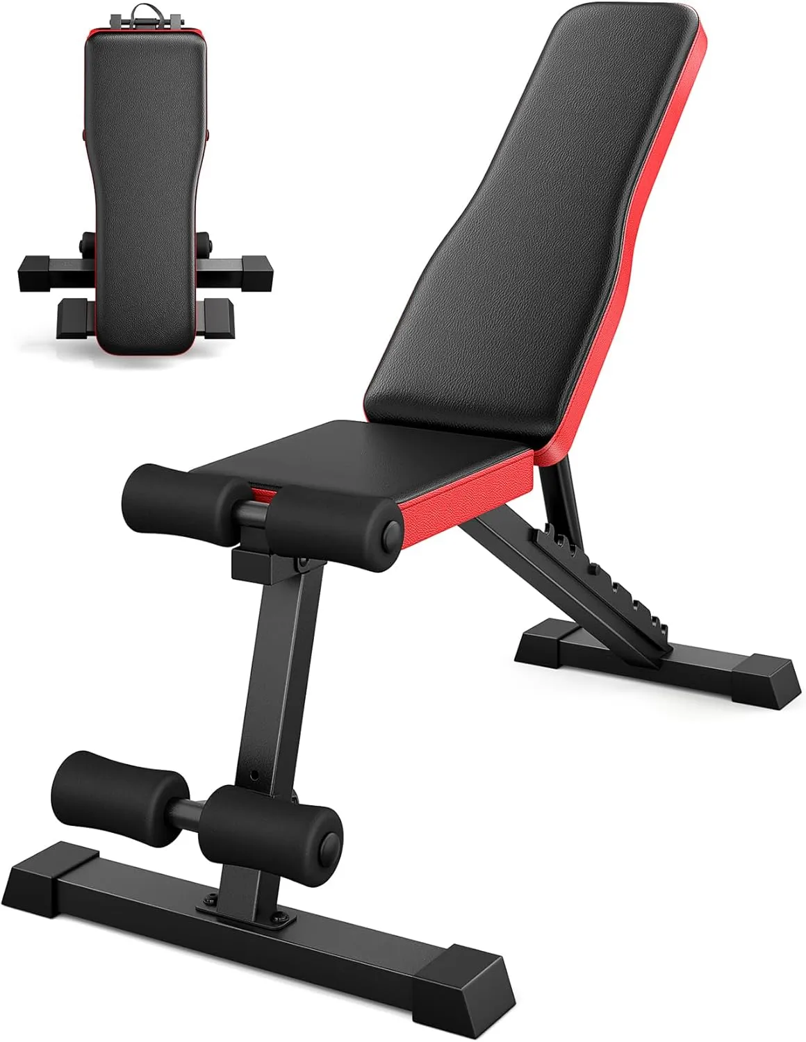 Adjustable Weigh Bench, 660LBS Heavy Duty Foldable Workout Bench Press for Home Gym, 8-Position Incline/Decline/Flat Exercise Bench for Full Body Strength Training, Fast Folding & Compact Storage