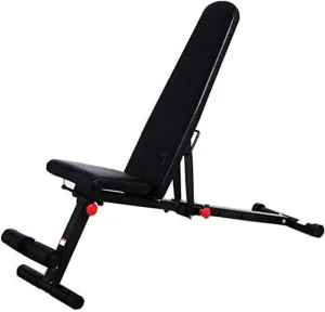 Adjustable Weight Bench Multi-Purpose Gym Bench Utility Sit Up Bench Flat/Incline/Decline for Full Body Workout Black_13043120cm