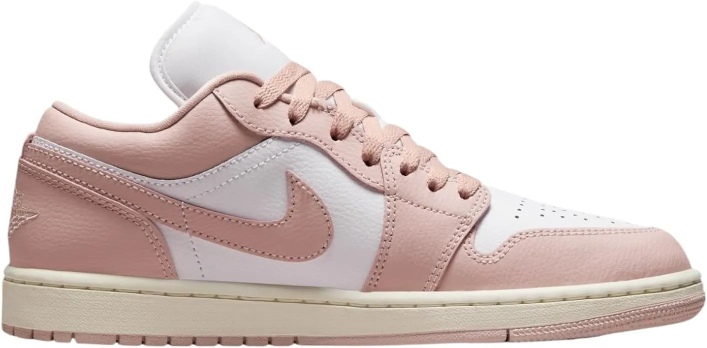 Air Jordan 1 Low Women's Shoes (DC0774-162, White/Sail/Pink Oxford)