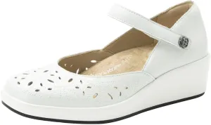 Alegria Women's Hayes Leather Wedge Mary Jane Pump