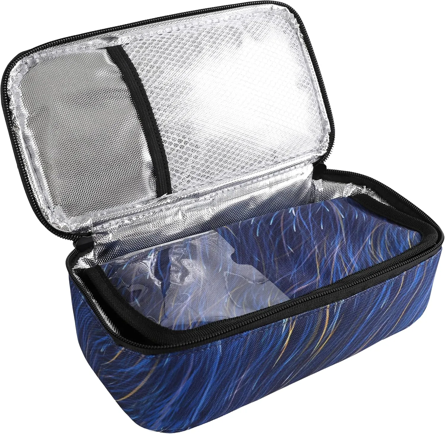 ALLCAMP Insulin Cooler Travel Case Diabetic Medication Cooler with 4 Ice Pack - Medical Cooler Bag Portable and Reusable Blue (9X 4.72x 3.14 inches)
