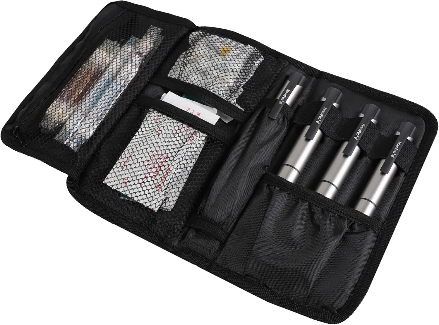 ALLCAMP Insulin Cooler Travel Case Diabetic Medication Cooler with 4 Ice Pack - Medical Cooler Bag Portable and Reusable Blue (9X 4.72x 3.14 inches)