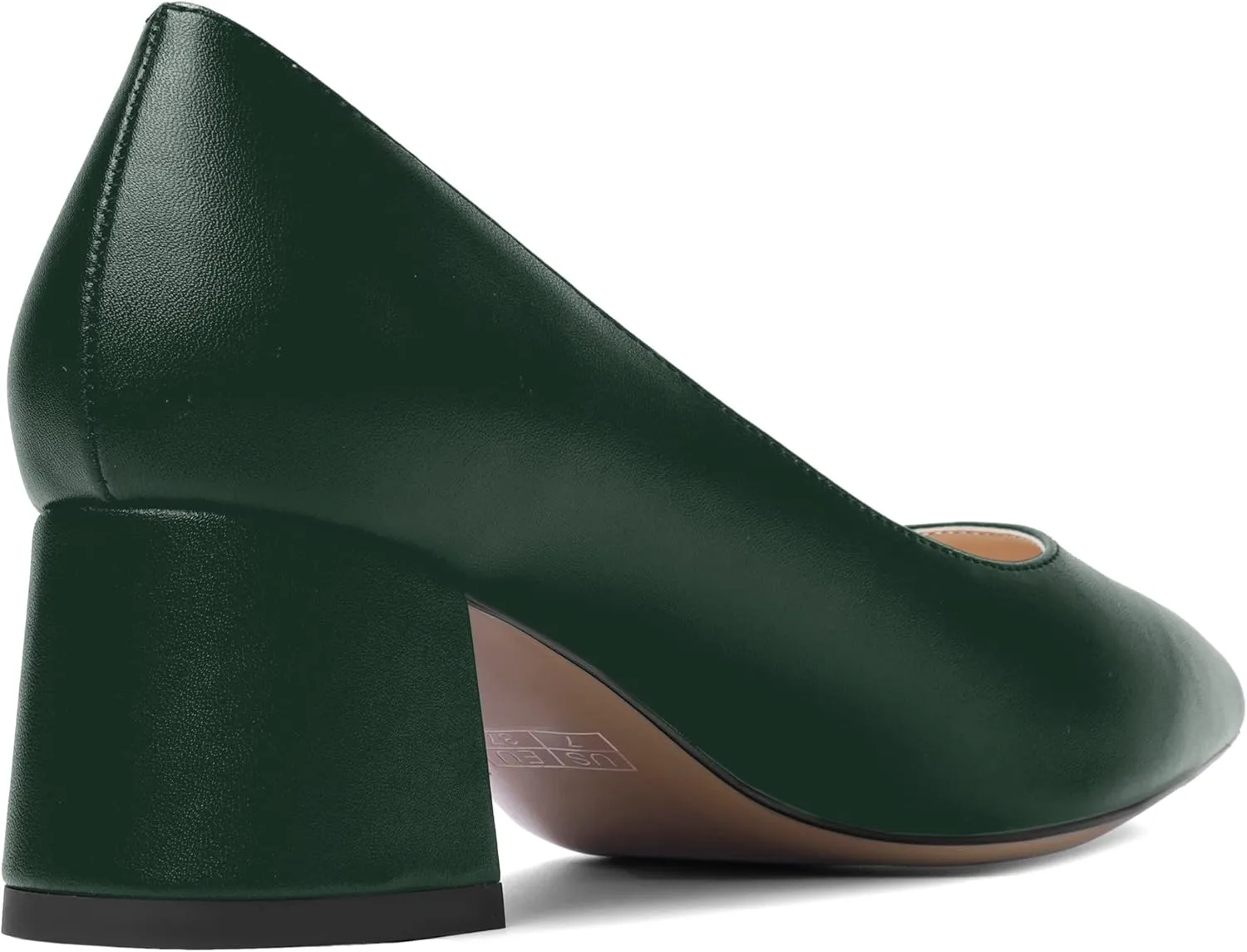 AMBELIGHT Womens Pointed Toe Casual Block Office Matte Slip On Chunky Low Heel Pumps Shoes 2 Inch