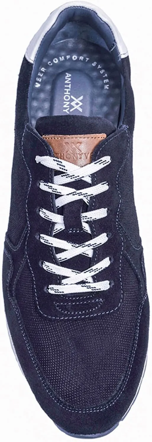 Anthony Veer West Leather Sneakers for Men | Retro-Raised Driving Sole for Equal Comfort & Style | Durable Rubber Outsole & Removable Leather Cushioned Footbed