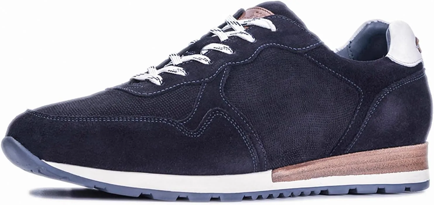 Anthony Veer West Leather Sneakers for Men | Retro-Raised Driving Sole for Equal Comfort & Style | Durable Rubber Outsole & Removable Leather Cushioned Footbed