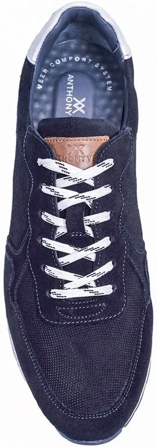 Anthony Veer West Leather Sneakers for Men | Retro-Raised Driving Sole for Equal Comfort & Style | Durable Rubber Outsole & Removable Leather Cushioned Footbed