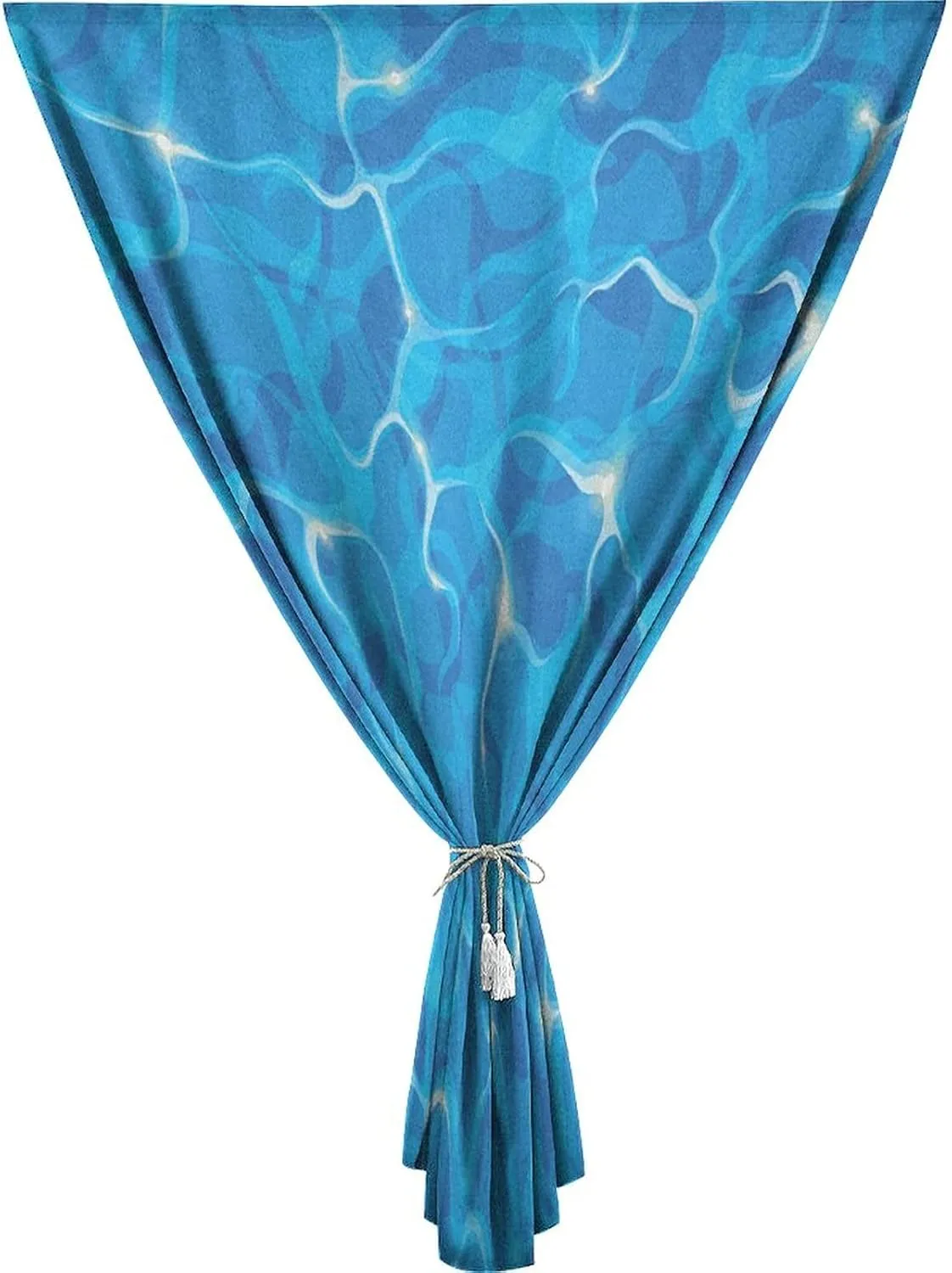 Anywhere Portable Blackout Curtain, Aqua Door Window Curtains, Realistic Vivid Water Texture Ocean Pool Surface Waves Print Bedroom Blackout Curtains,26W x40L Inch, for Bathroom Living Room Bedroom
