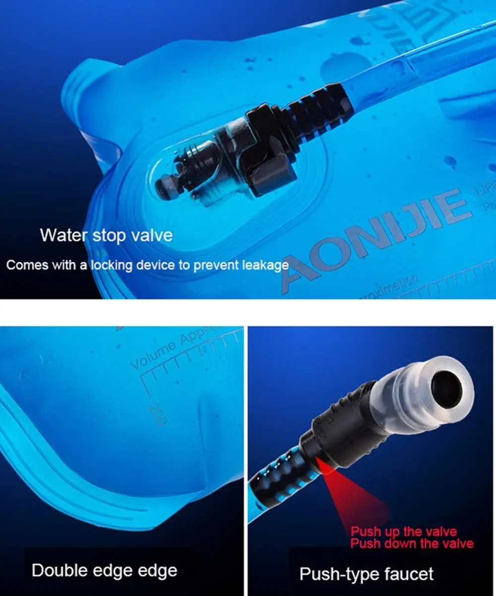 AONIJIE Foldable Hydration Bladder Leakproof Water Bag Water Reservoir for Outdoor Hiking Backpacking Running Cycling (1.5L-TPU)