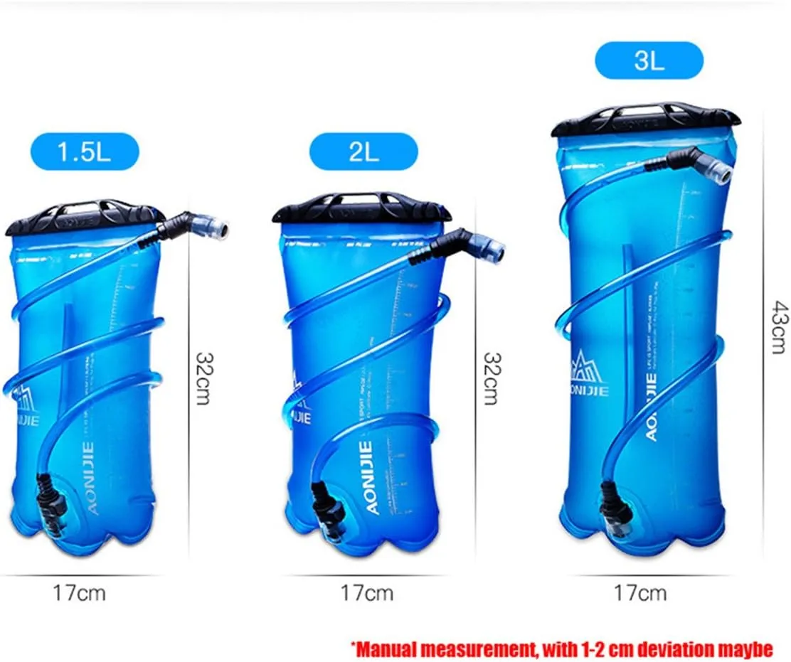 AONIJIE Foldable Hydration Bladder Leakproof Water Bag Water Reservoir for Outdoor Hiking Backpacking Running Cycling (1.5L-TPU)