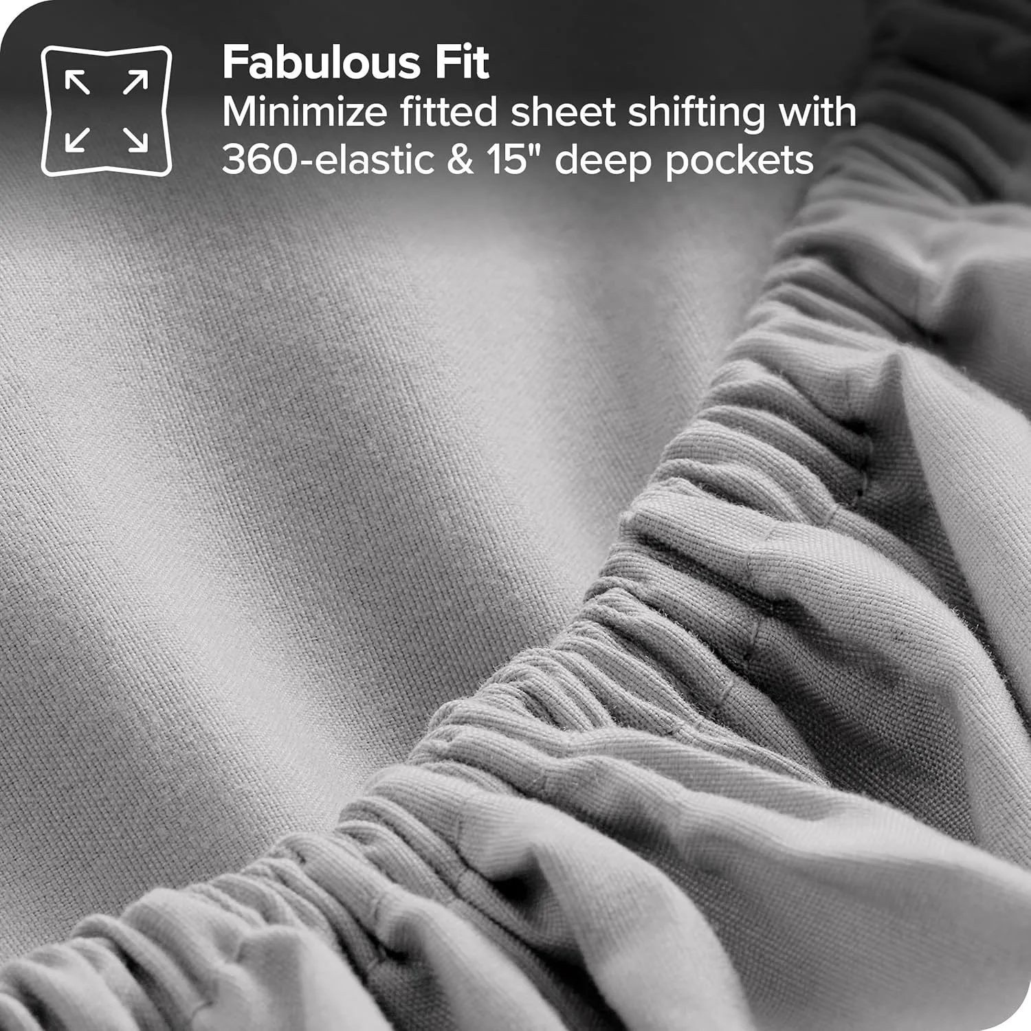 Bare Home Bed-in-A-Bag 7 Piece Comforter & Sheet Set - Full - Goose Down Alternative - Ultra-Soft 1800 Premium - Bedding Set (Full, Grey/Light Grey)