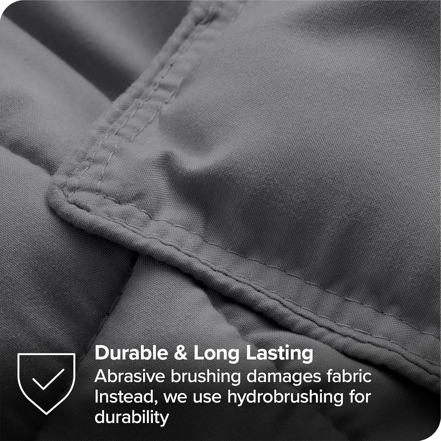 Bare Home Bed-in-A-Bag 7 Piece Comforter & Sheet Set - Full - Goose Down Alternative - Ultra-Soft 1800 Premium - Bedding Set (Full, Grey/Light Grey)