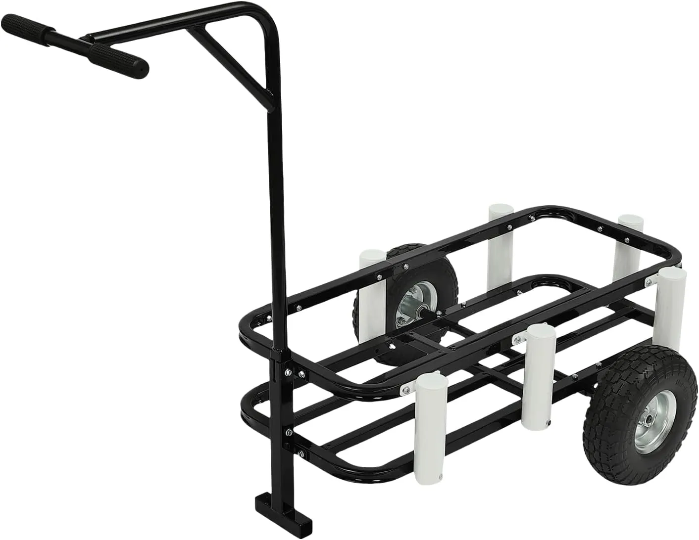 Beach Fishing Cart, Fish and Marine Cart with Two Wheels, 198 lbs Load Capacity, Heavy-Duty Steel Pier Wagon Trolley for Fishing, Picnic