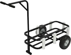 Beach Fishing Cart, Fish and Marine Cart with Two Wheels, 198 lbs Load Capacity, Heavy-Duty Steel Pier Wagon Trolley for Fishing, Picnic