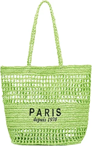 Beach Woven Crochet Bag for Women Straw Hobo Mesh Tote Knit Bags, for Daily Picnic Summer Holiday Travel Vacation