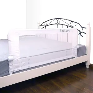 Bed Rail for Toddlers, 43" Foldable Toddler Bed Rail Guards for Baby Safety, with 1Piece Safe Belt for Kids, Fits Twin, Double, Full, Queen Size Bed(43" L*22.8" H, White)