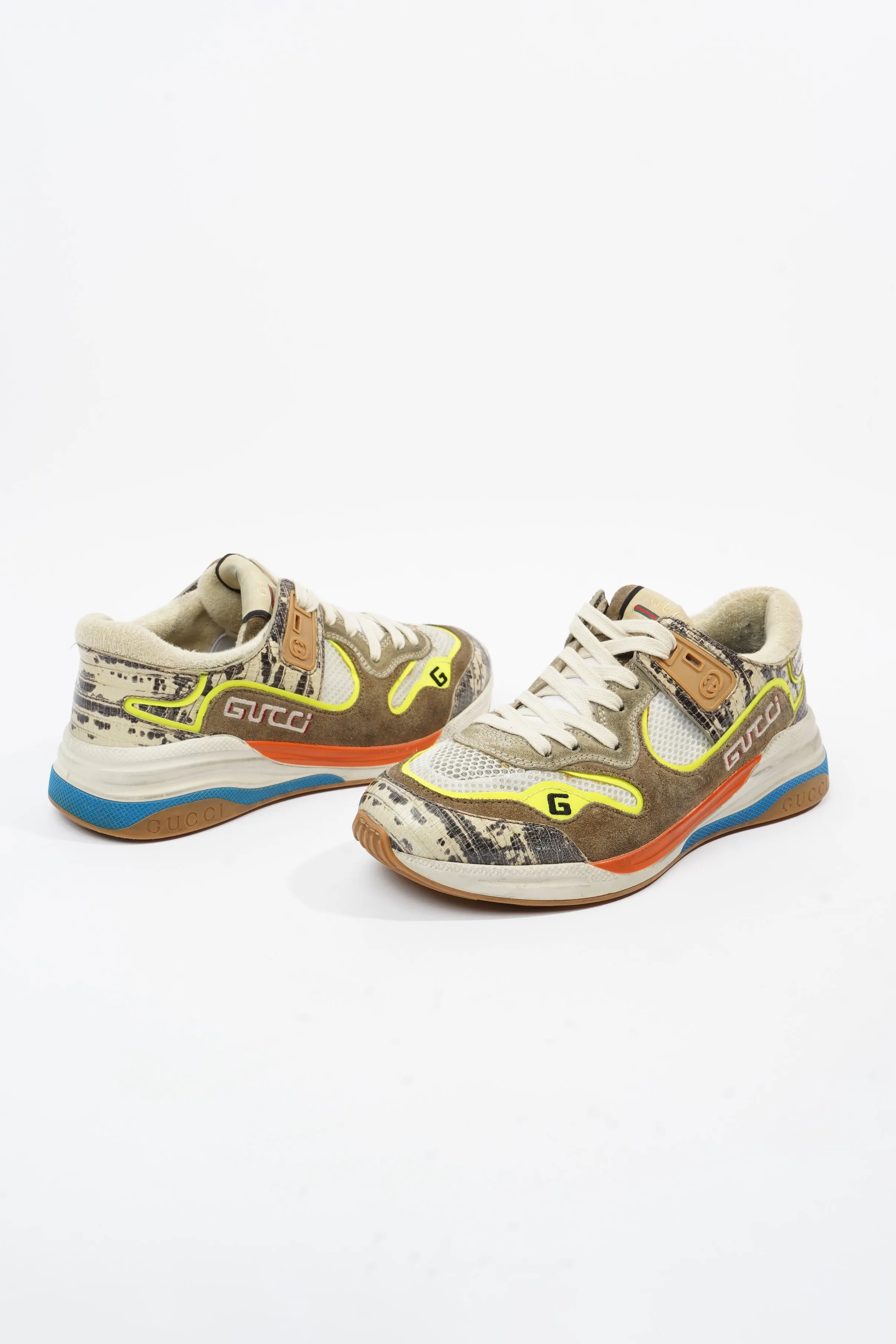 Beige / 37 Ultrapace Yellow Gucci EU Free returns Mesh UK Sneaker 4 Durable Brown /