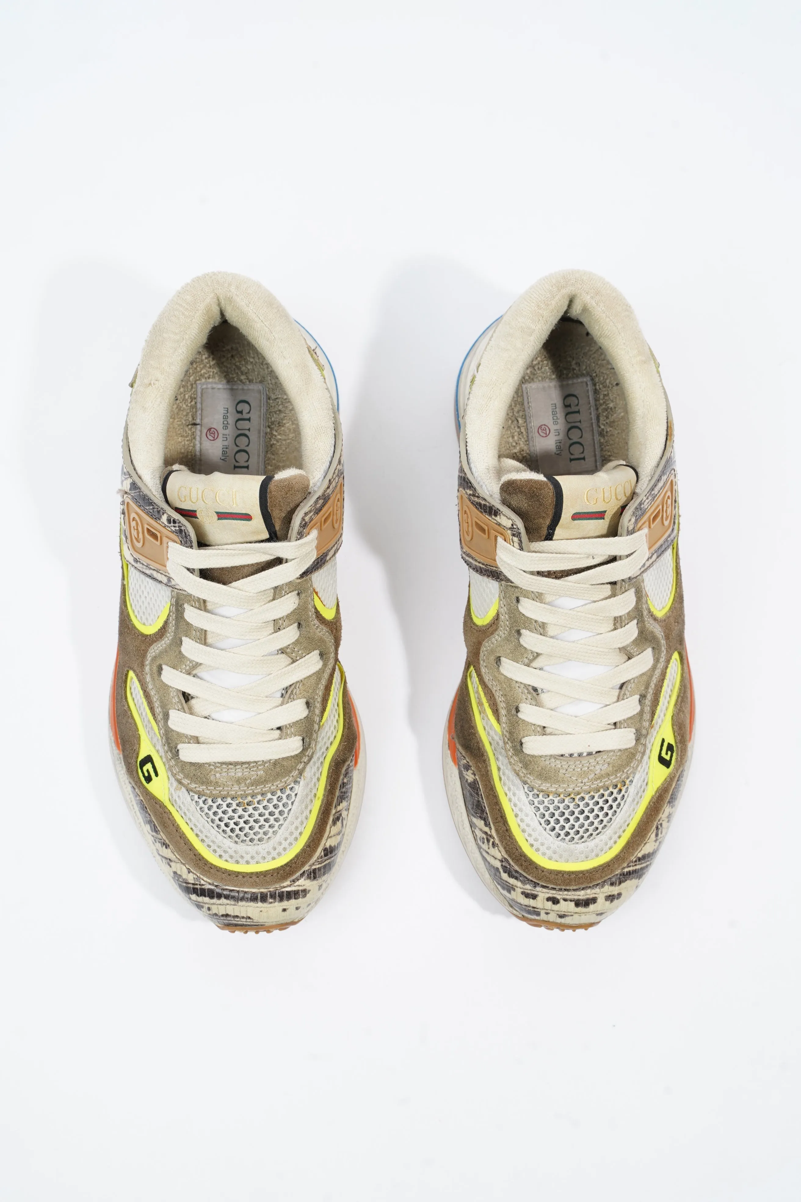 Beige / 37 Ultrapace Yellow Gucci EU Free returns Mesh UK Sneaker 4 Durable Brown /