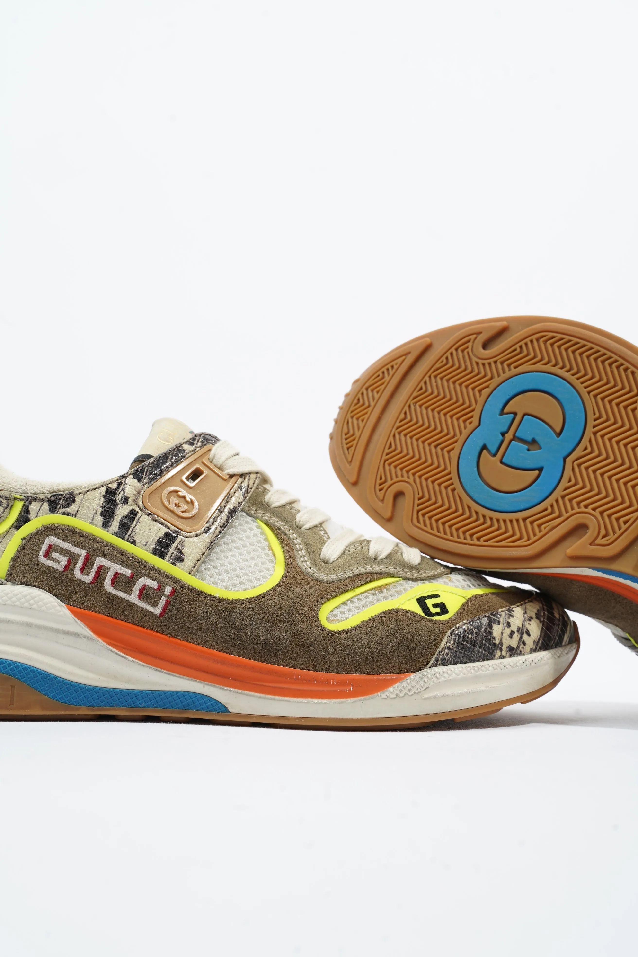 Beige / 37 Ultrapace Yellow Gucci EU Free returns Mesh UK Sneaker 4 Durable Brown /