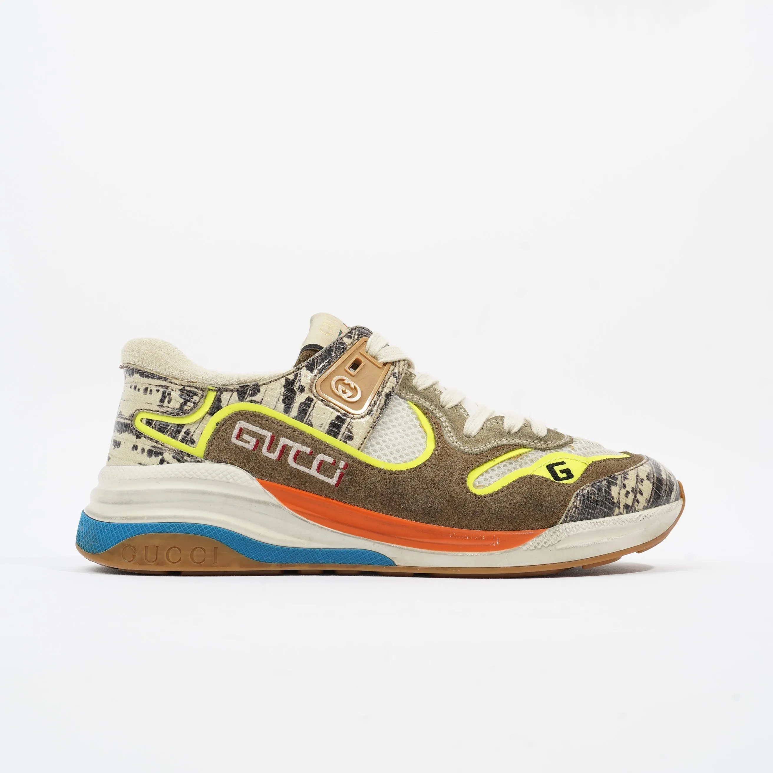 Beige / 37 Ultrapace Yellow Gucci EU Free returns Mesh UK Sneaker 4 Durable Brown /