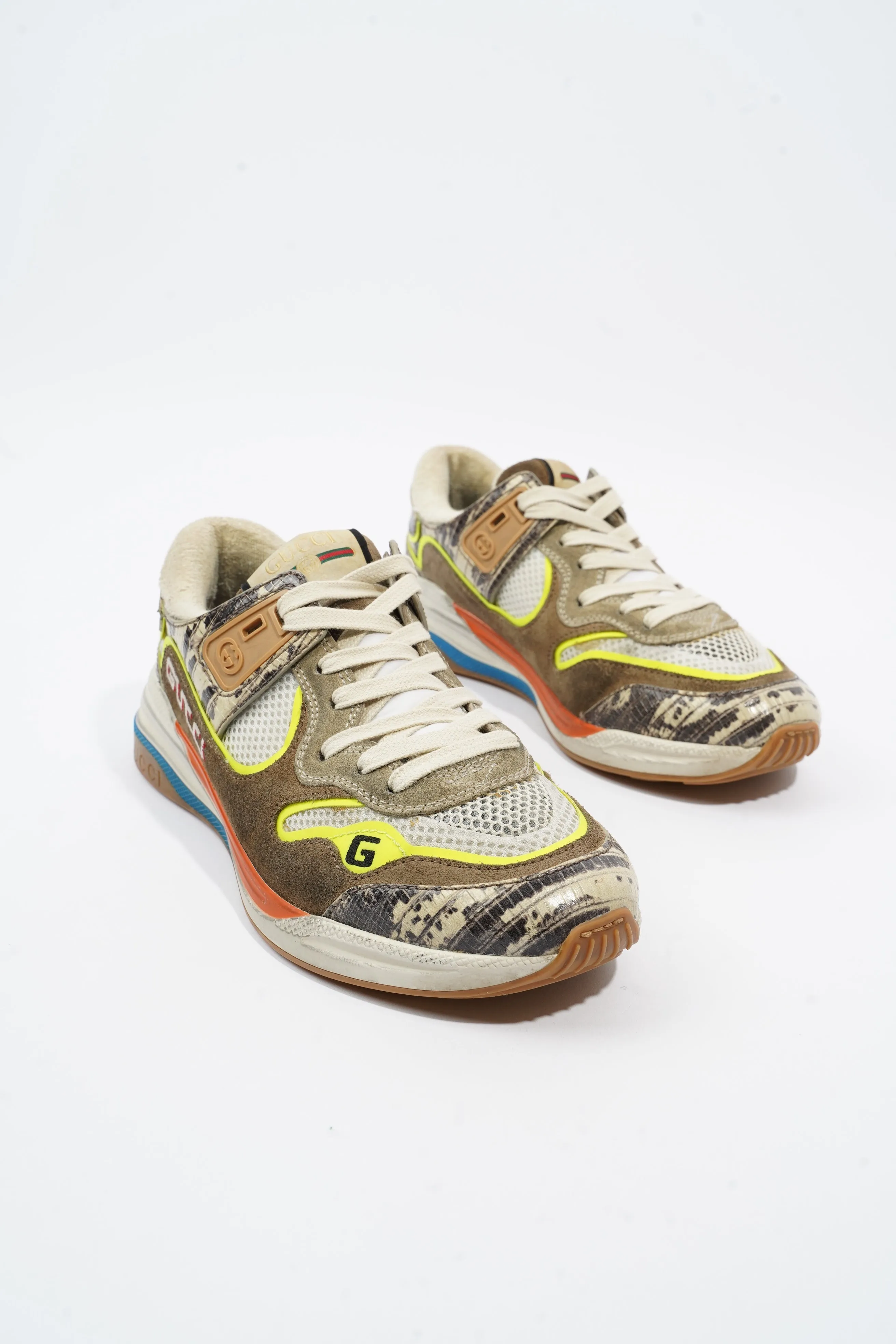 Beige / 37 Ultrapace Yellow Gucci EU Free returns Mesh UK Sneaker 4 Durable Brown /