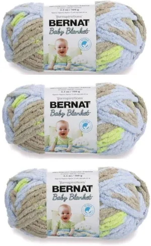 Bernat Baby Blanket Yarn (3-Pack) Little Boy Dove 161103-31173