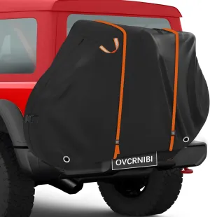Bike Cover for Transport on Rack,Waterproof Tear Resistant Outdoor Cover for 1 or 2 Bikes with Visible Tail Lights