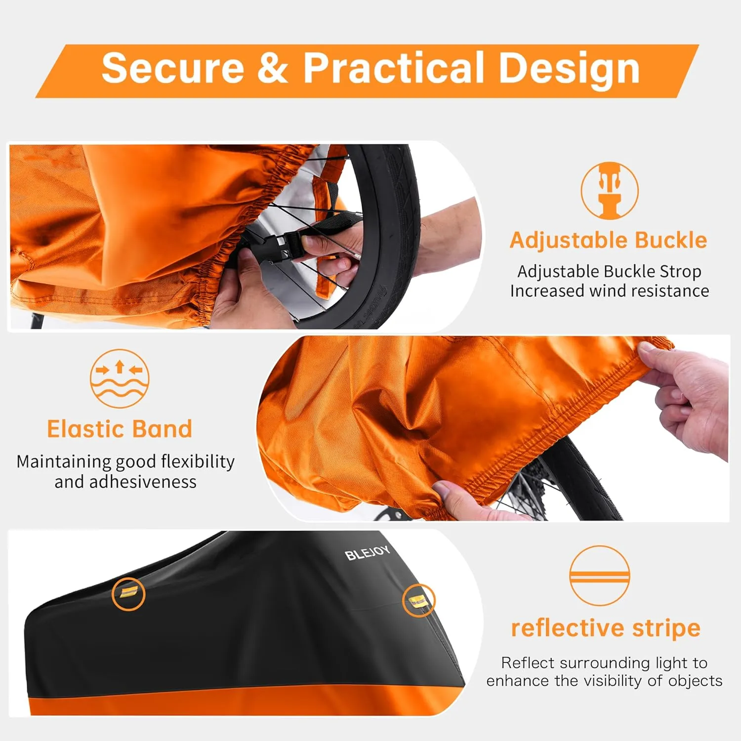Bike Cover Waterproof Outdoor - Bicycle Covers for 2 or 3 Bikes - 420D Heavy Duty Rain Sun UV Dust Wind Proof Cover for Electric Mountain Road Bike