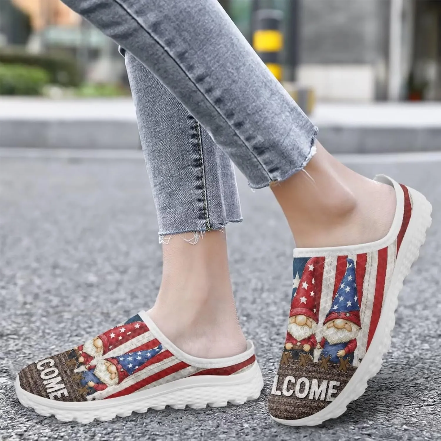 Binienty Mule Sneakers for Women Soft EVA Sole Anti-Slip Garden Clogs Fashion Slip on Loafers