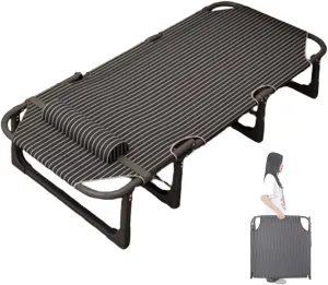 Camping Cots for Adults, 4-Position Portable Folding Bed with Pillow Lightweight Tent Cot Sleeping Cots for Adultsfor Camp Home, Office, Camp, Travel, Vacation, Nap Time(190 * 68 * 28cm)