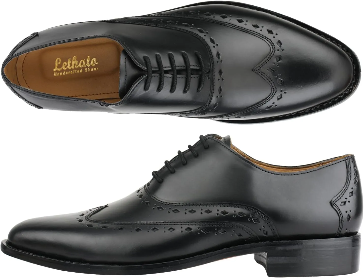 Captoe Oxford Goodyear Welted Formal Handmade Leather Dress Shoes