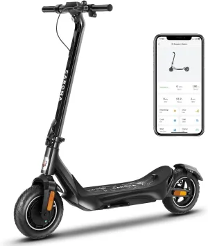 Caroma Electric Scooter Adults, 850W Motor, Max 36 Mph & 30-37 Miles Long Range, 10 Inch Run-Flat Tires, Folding E-Scooter with Dual Motor and Dual Brakes, Smart Control