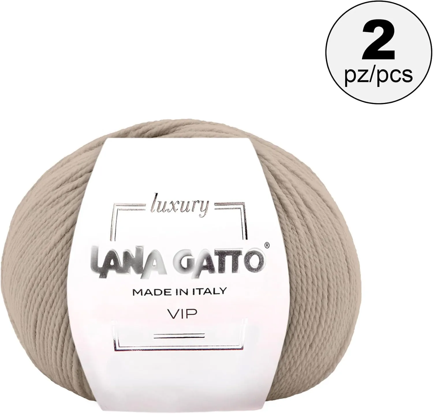 Cashmere and Extra-fine Merino Wool Luxurious Yarns for Hand Knitting and Crocheting, Made in Italy (Dove Gray - 8435, 2)