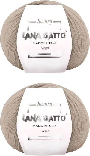 Cashmere and Extra-fine Merino Wool Luxurious Yarns for Hand Knitting and Crocheting, Made in Italy (Dove Gray - 8435, 2)