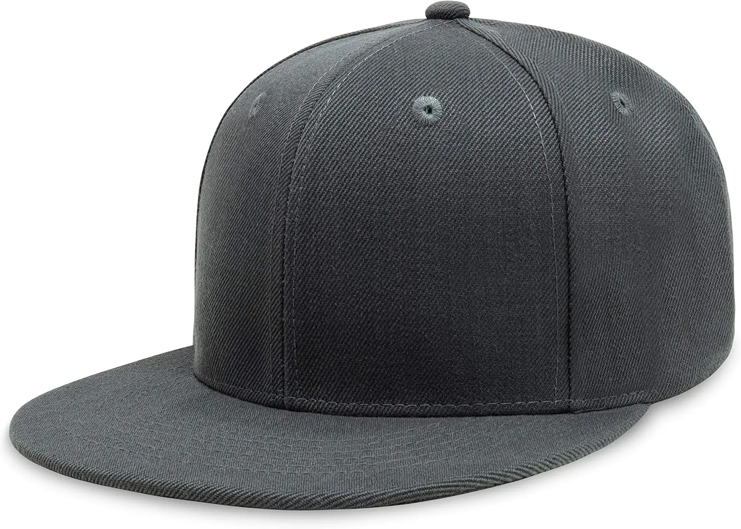 CHOK.LIDS Flat Bill Visor Classic Snapback Hat Blank Adjustable Brim High Top End Trendy Color Style Plain Tone Baseball Cap