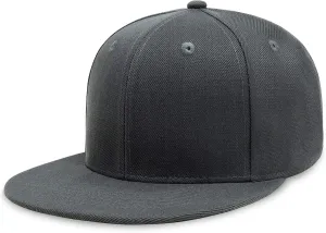CHOK.LIDS Flat Bill Visor Classic Snapback Hat Blank Adjustable Brim High Top End Trendy Color Style Plain Tone Baseball Cap