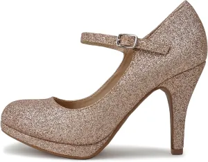 CITYCLASSIFIED “Dennis” ~ Women’s Comfort Extra Padding Insole Stiletto Heel Mary Jane Strap Pump Office Ladies Closed Round Toe Pumps Shoes