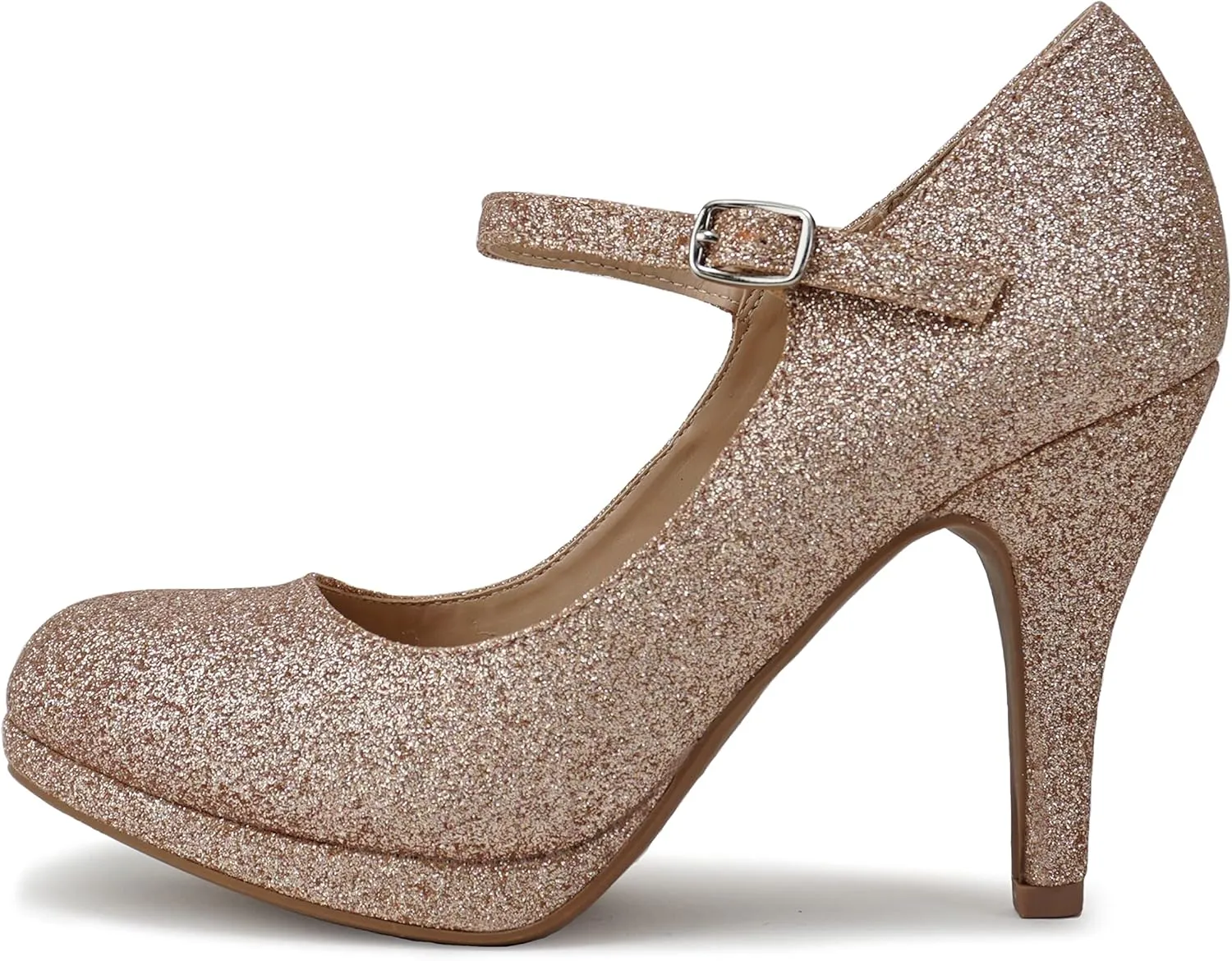 CITYCLASSIFIED “Dennis” ~ Women’s Comfort Extra Padding Insole Stiletto Heel Mary Jane Strap Pump Office Ladies Closed Round Toe Pumps Shoes