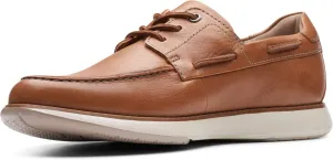 Clarks Men's Un Pilot Lace Oxford, Tan Leather, 8.5 W