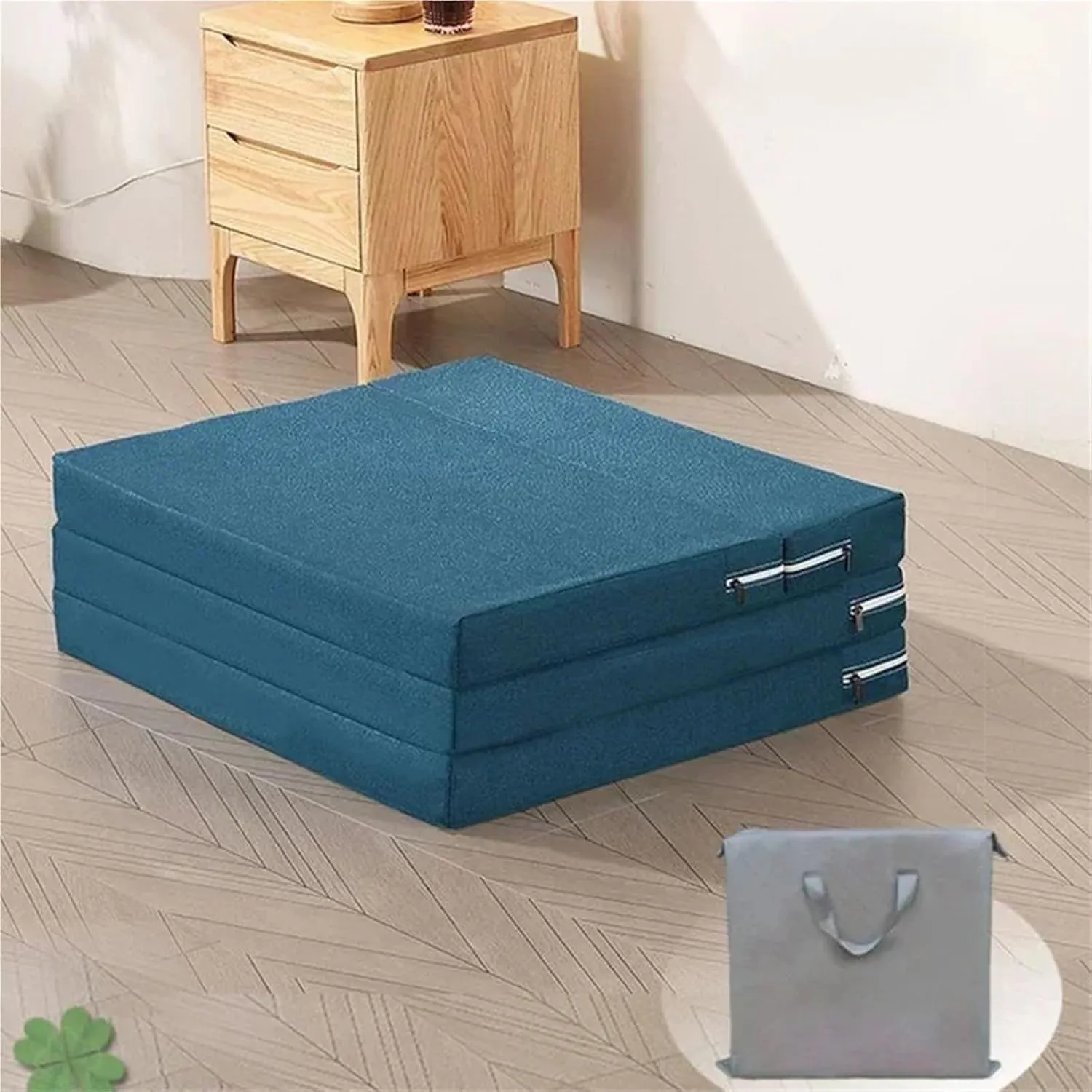 Collapsible Mattress Single Memory Foam Folding Mattresses Soft Lazy Tatami Yoga Mat for Sleeping Camping and Sleeping(Beige,120x200x5cm)