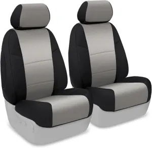 Coverking Custom Fit Seat Cover for Select Toyota Tacoma Models - Neosupreme (Gray with Black Sides)