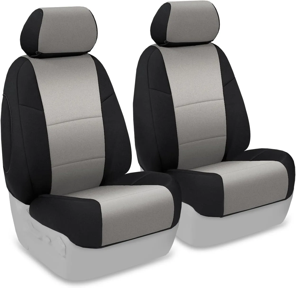 Coverking Custom Fit Seat Cover for Select Toyota Tacoma Models - Neosupreme (Gray with Black Sides)